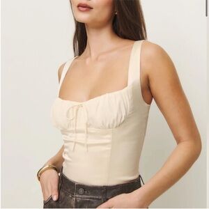 NWT • Reformation Odessa Satin Top